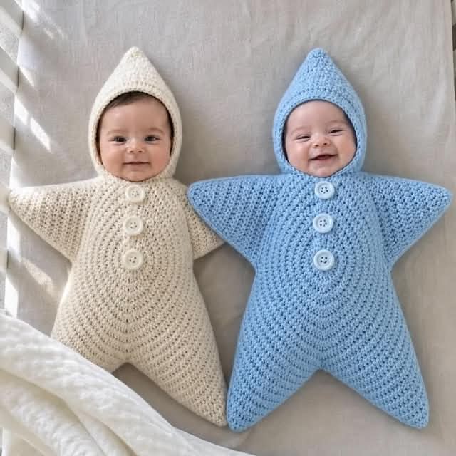 Crochet baby star suit